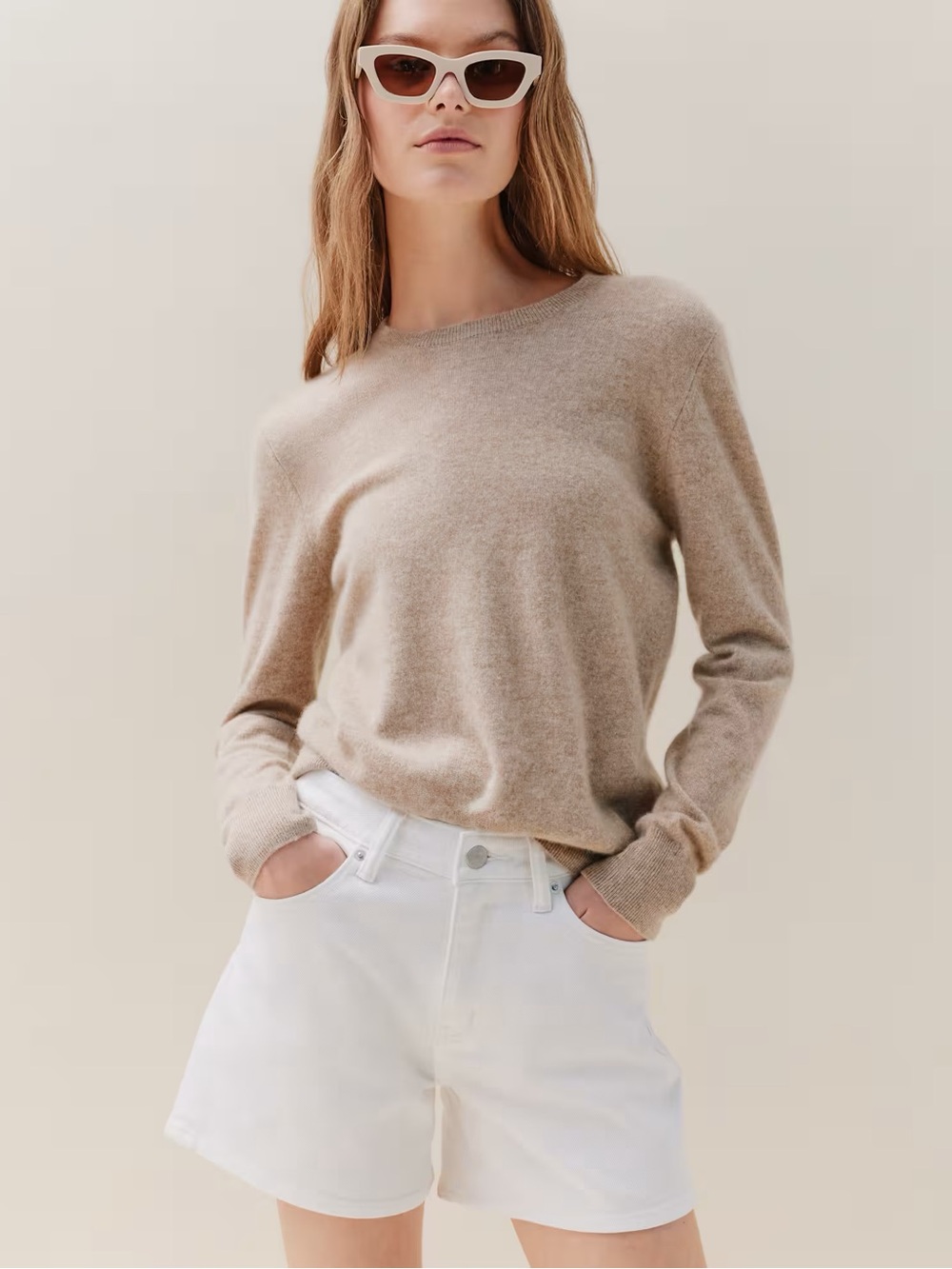 Quince Mongolian Cashmere Crewneck Sweater , sz : medium